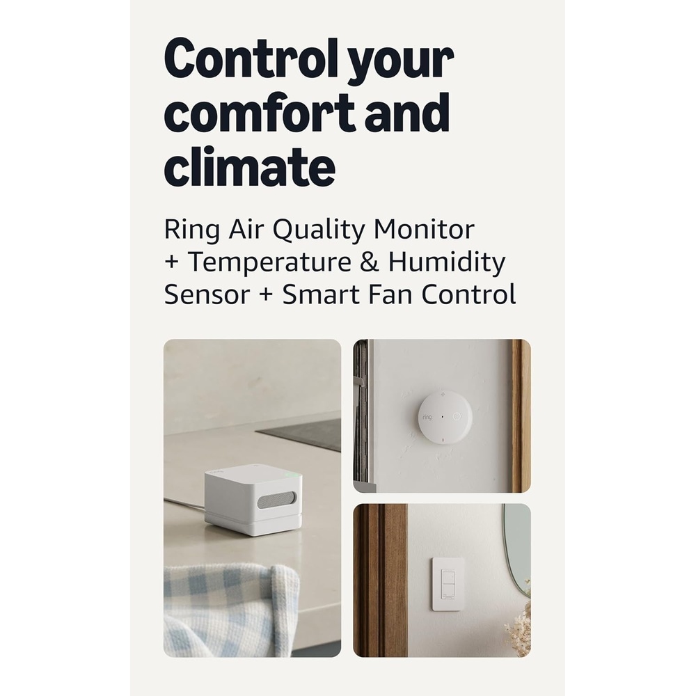 image:imageAir Quality Monitor with Temperature amp Humidity Sensor and Smart Fan Control