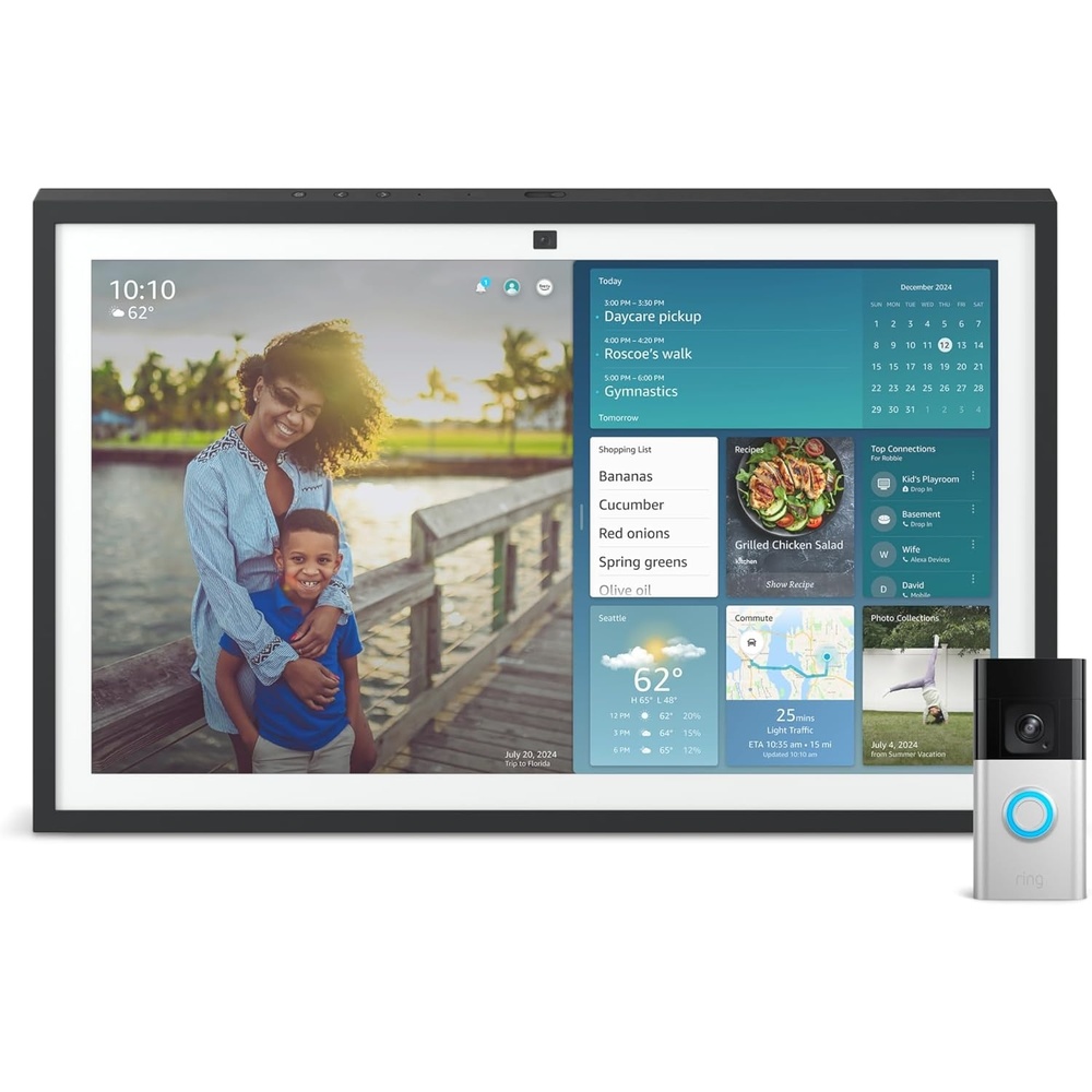 image:imageAmazon Echo Show 21 newest model with Ring Battery Doorbell Pro newest model Designed for Alexa