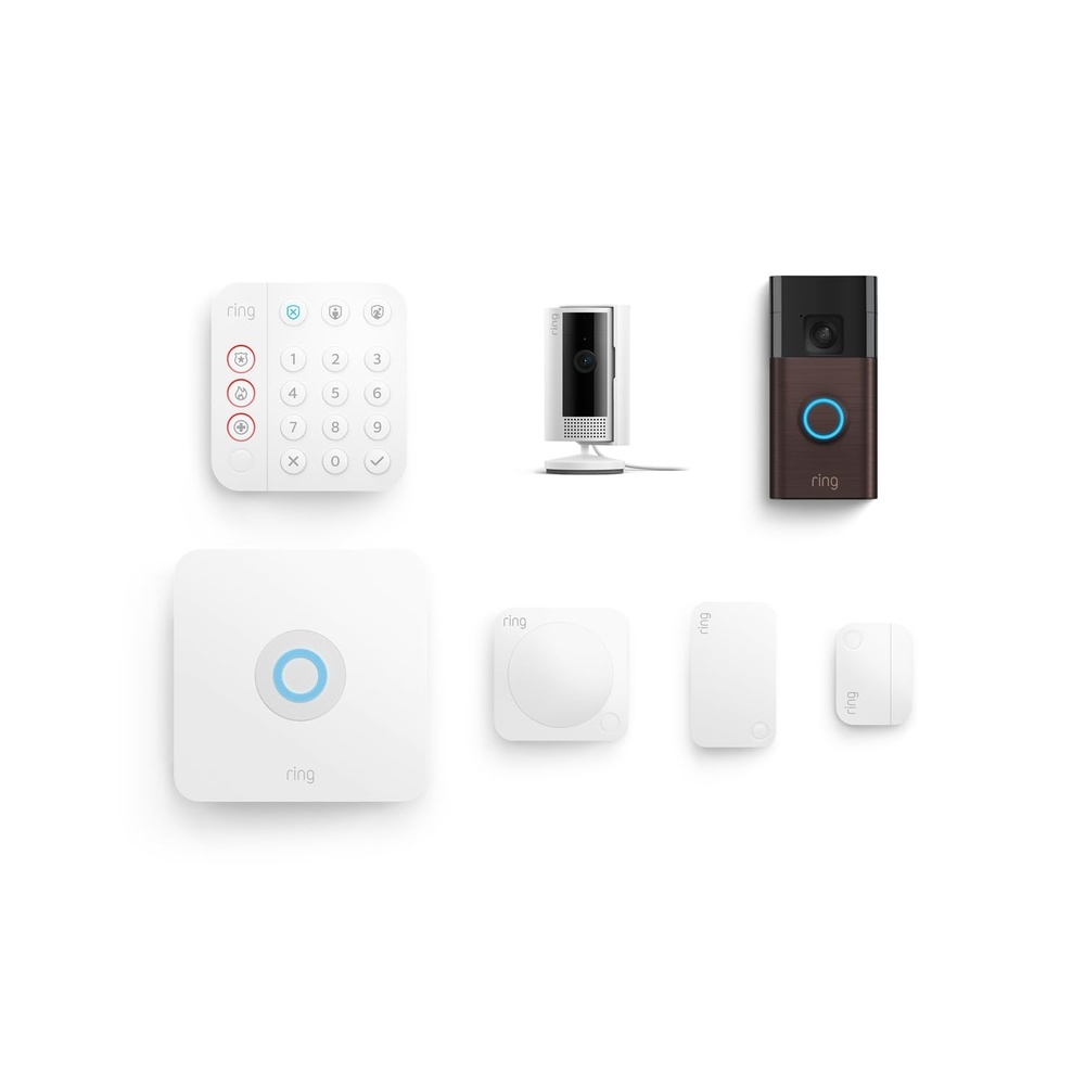 image:imageRing Alarm 5Piece Kit with Ring Battery Doorbell and Ring Indoor Cam 2nd GenVenetian Bronze