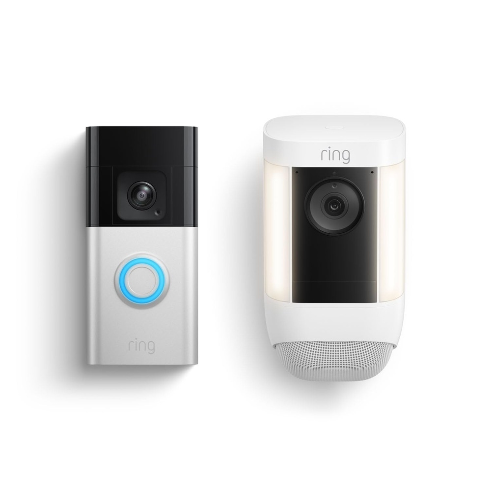 image:imageRing Battery Doorbell Pro with Ring Spotlight Cam Pro White