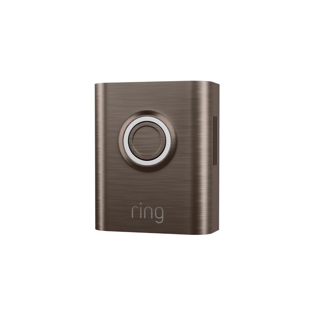 image:imageRing Metallic Interchangeable Faceplate for Doorbells  Battery Doorbell Plus Battery Doorbell Pro  Brushed BronzeBrushed Bronze