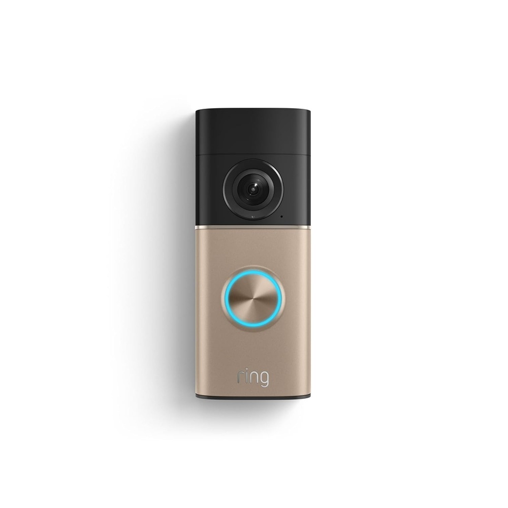 image:imageRing Wired Doorbell Plus newest model Home or business security Retinal 2K with wideangle video 4x Enhanced Zoom and LowLight Sight Nickel SilverPolished Sandstone