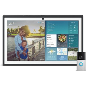 Amazon Echo Show 21 (newest model) with Ring Battery Doorbell Pro (newest model), Designed for Alexa+
