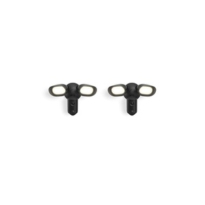 Ring Floodlight Cam Pro (newest model) — Retinal 4K with wide-angle video, 10x Enhanced Zoom, and 2000 Lumen Floodlights, 3-pack, White(Black)