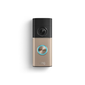 Ring Wired Doorbell Plus (newest model), Home or business security, Retinal 2K with wide-angle video, 4x Enhanced Zoom, and Low-Light Sight, Nickel Silver(Polished Sandstone)