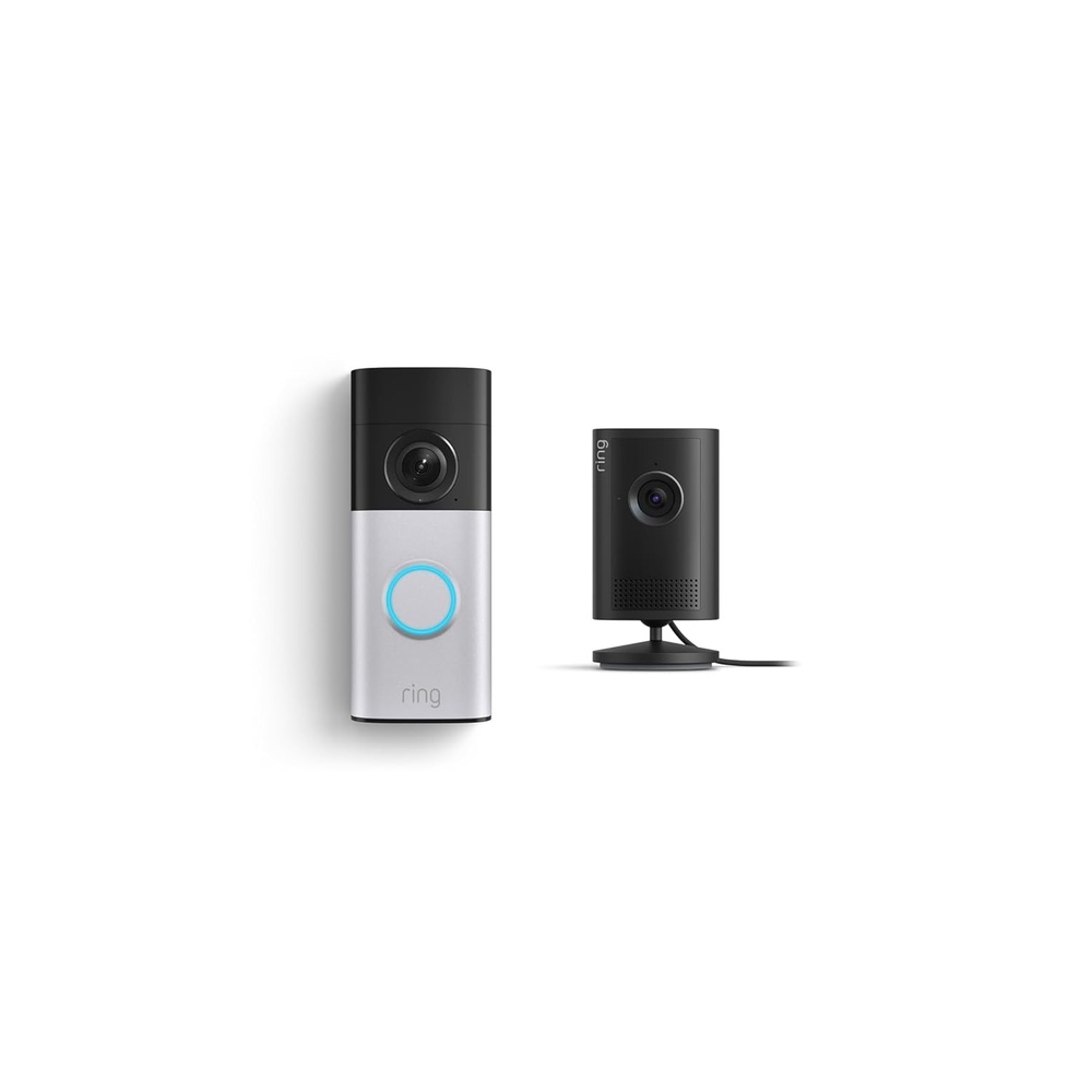 image:imageRing Wired Doorbell Plus Newest Model Nickel Silver with Indoor Cam Plus Newest Model Black