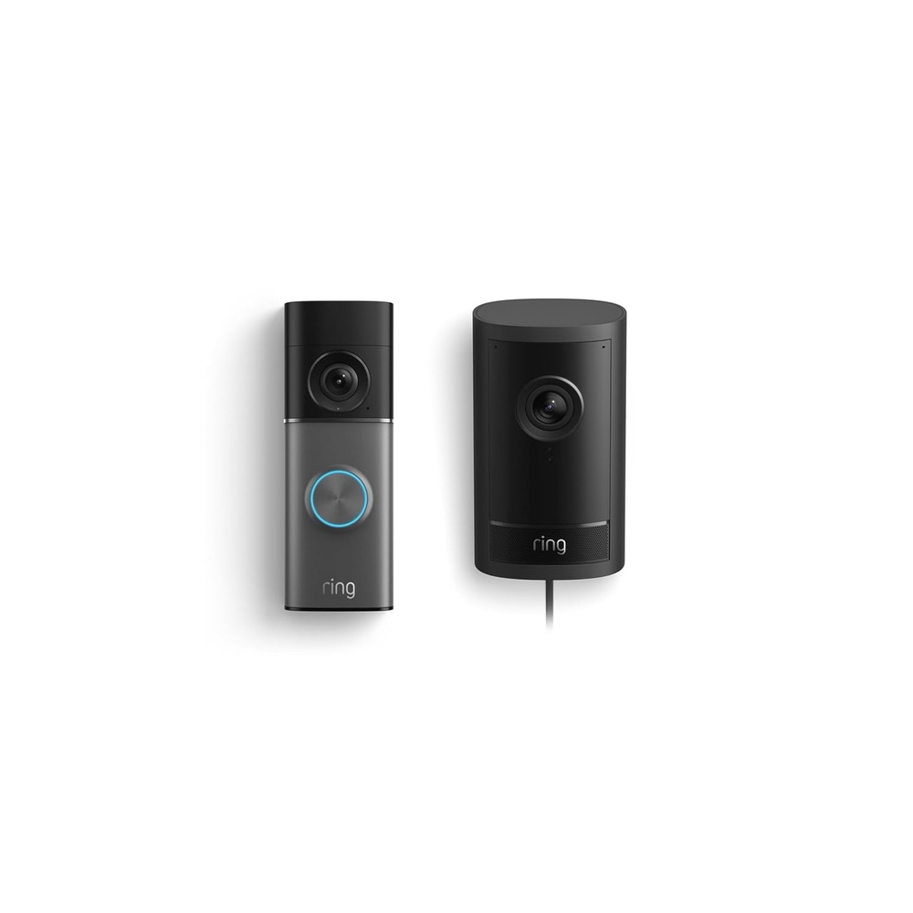 image:imageRing Wired Doorbell Pro Newest Model Deep Silver with Outdoor Cam Cam Pro PlugIn Black