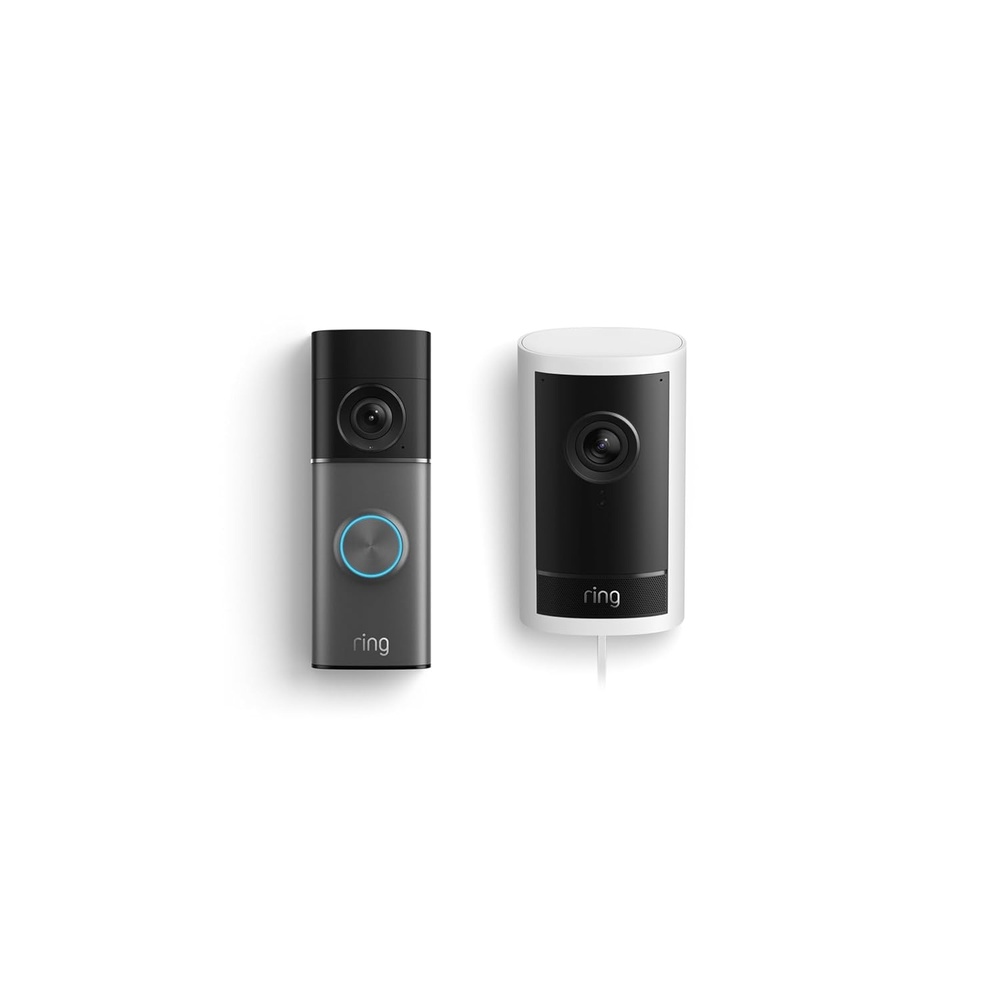 image:imageRing Wired Doorbell Pro Newest Model Deep Silver with Outdoor Cam Pro PlugIn White