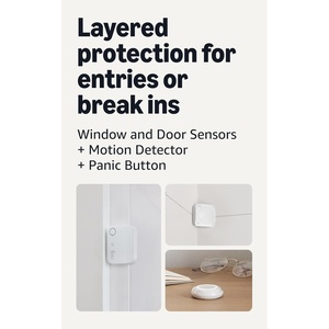 4 Window and Door Sensors (newest model) with Motion Detector (newest model) and Panic Button (newest model)